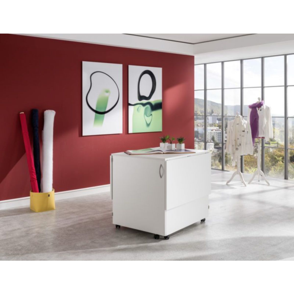 RMF- Möbel Craft Space zum Aufbewahren und Zuschneiden, Buche Style.