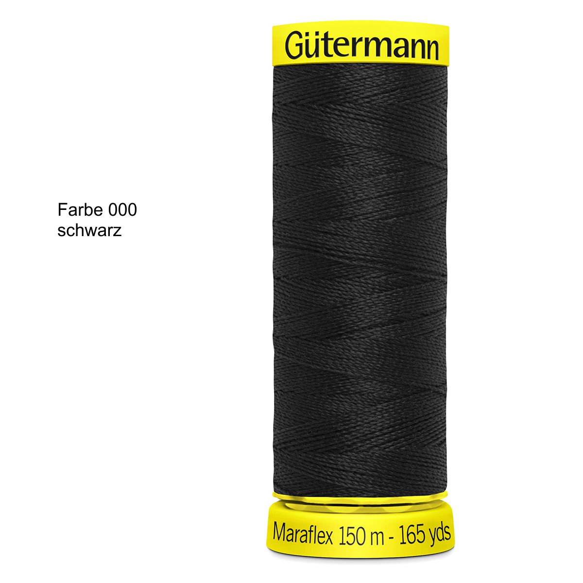 Gütermann Maraflex Elastic- Nähgarn 150m Farbe 000 schwarz